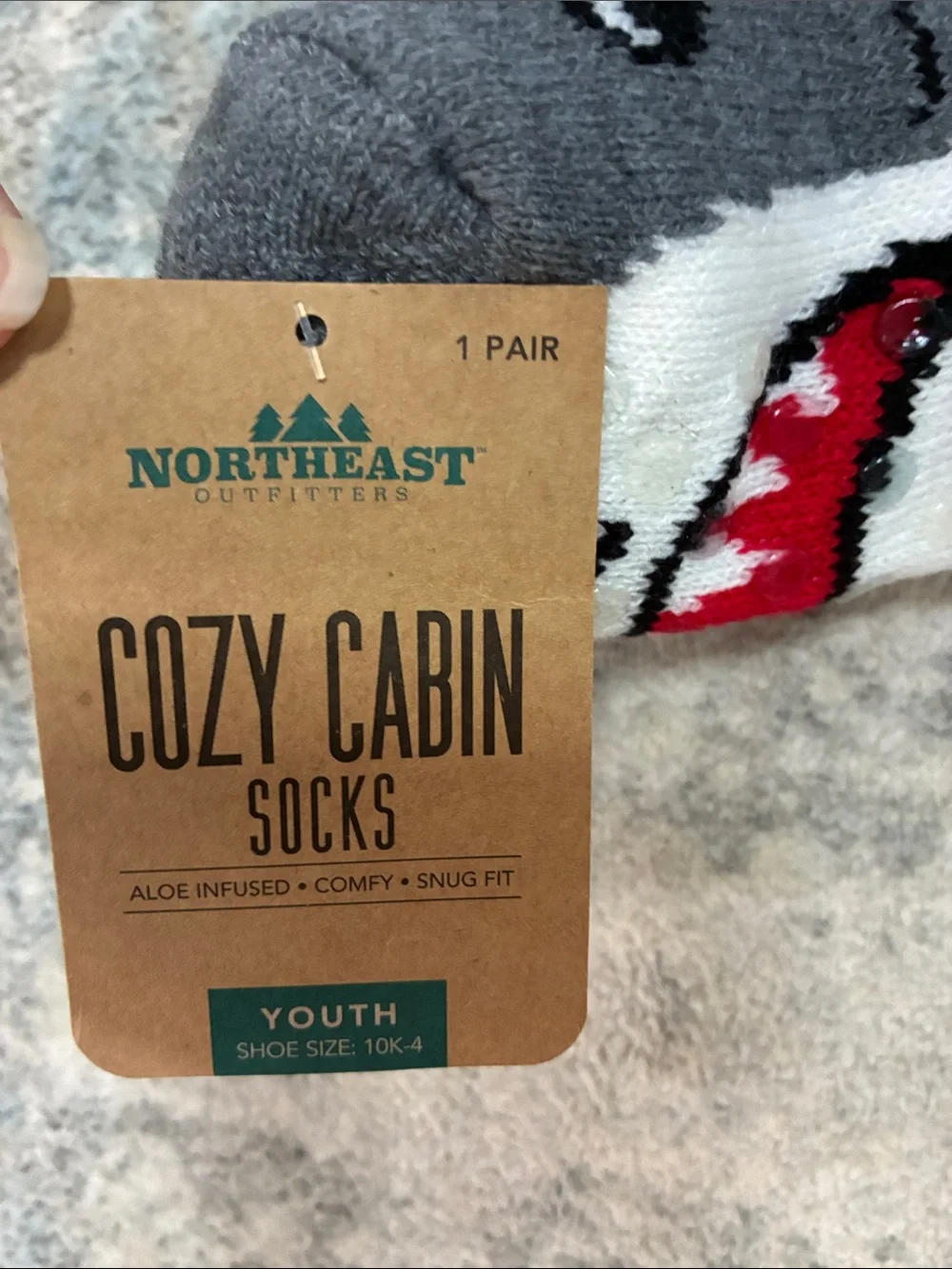 Youth Shark Crew Socks - Gray
